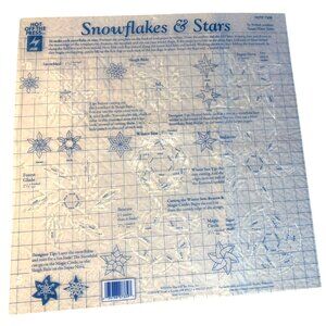 Snowflakes & Stars Craft Templates 12x12 Plastic Hot Off The Press Designs Guide